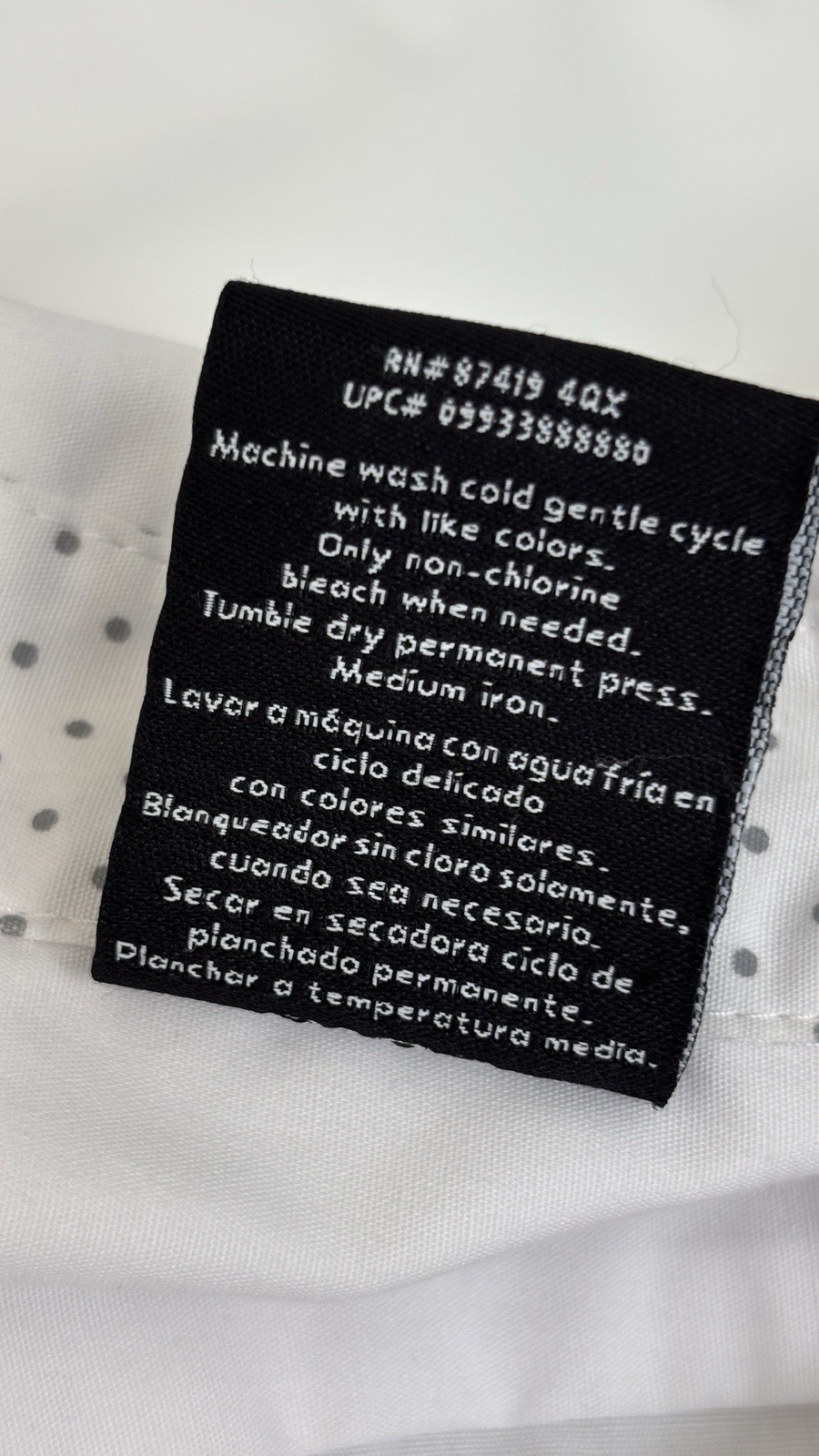 George S/CH White Long Sleeves Cotton Blouse