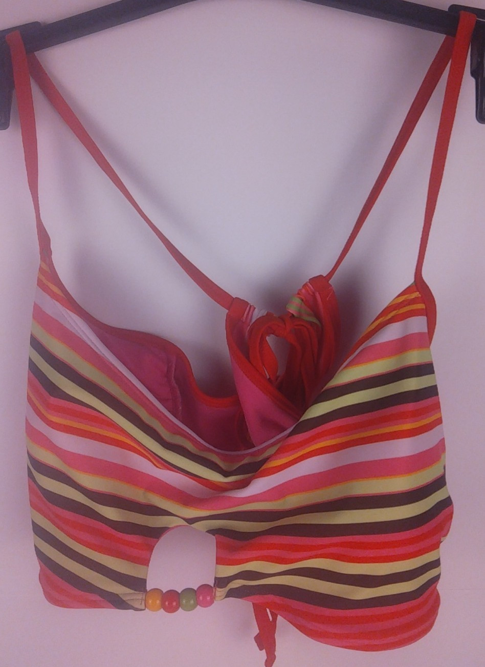 No Boundaries Multi Stripe Fashion Swim Top Size XXL (20) – New (50)