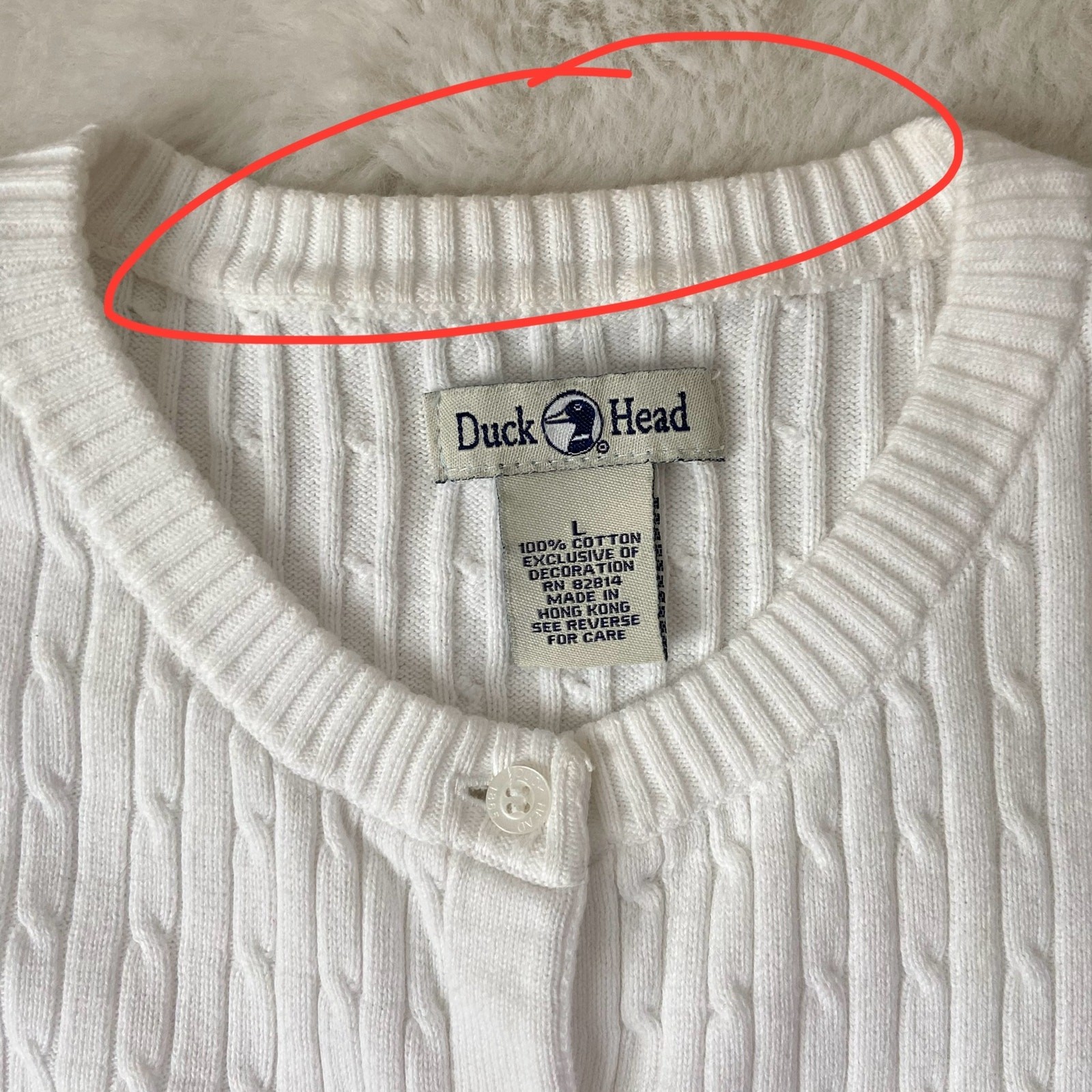 Vintage Duck Head Cotton Cardigan