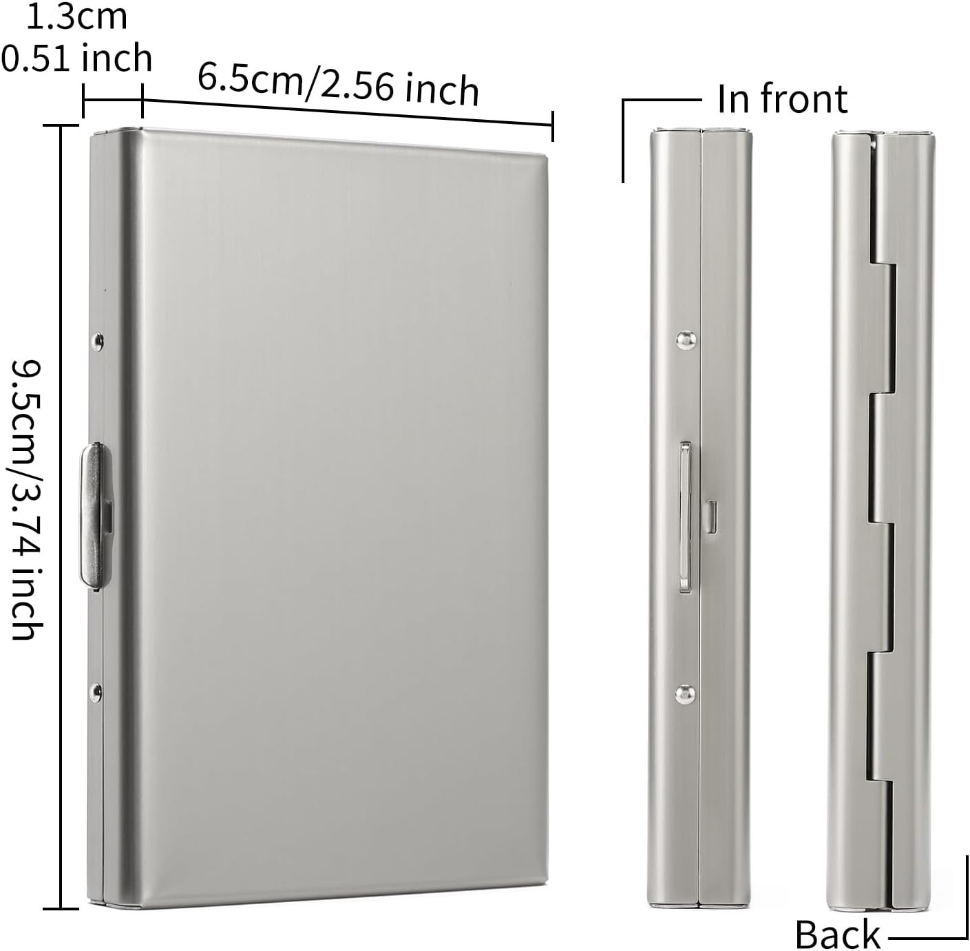Stainless Steel Credit Card Wallet RFID Blocking Metal Case Pocket Business Card