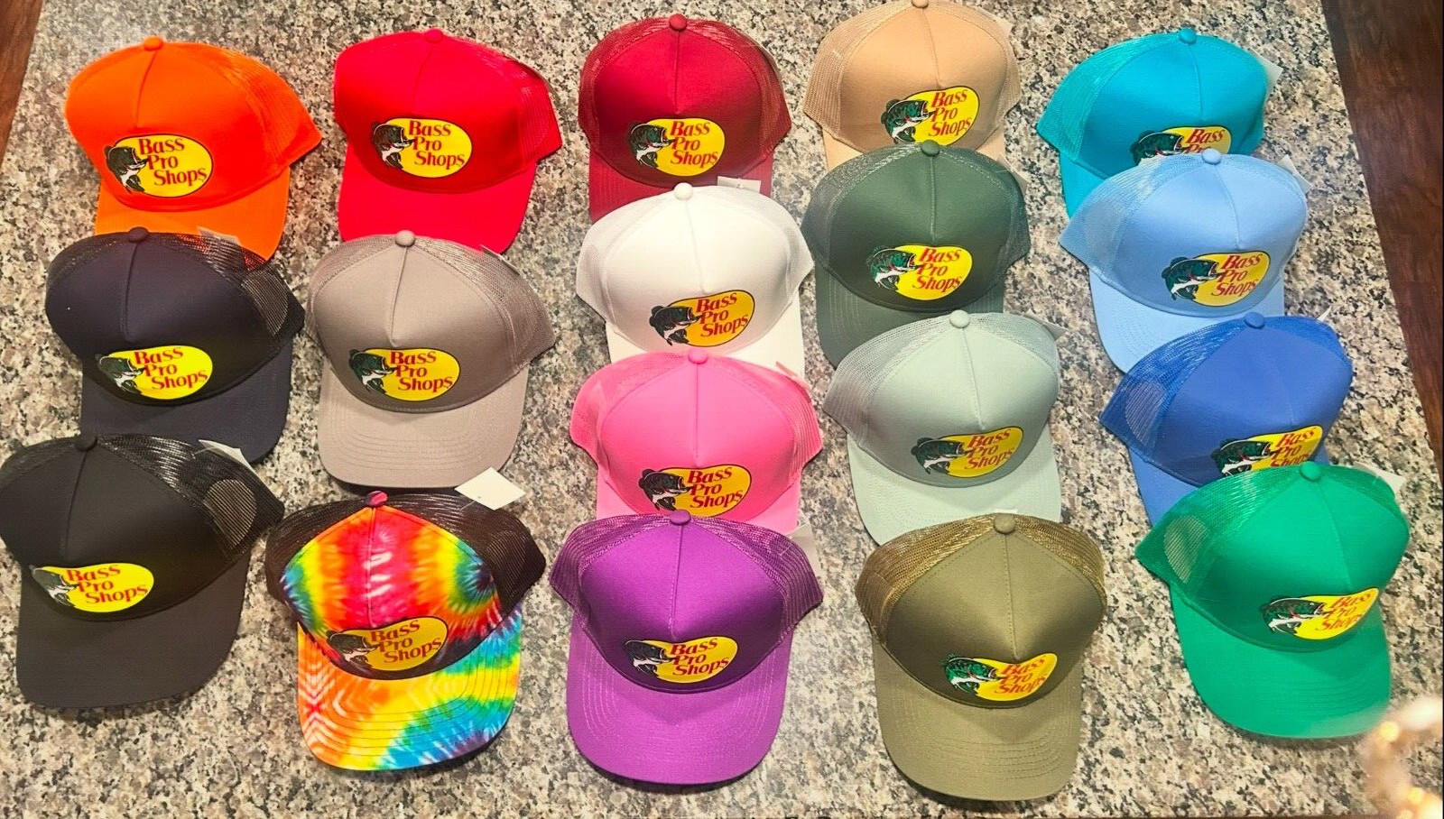 Bass Pro Shops Mesh Hat Cap Adjustable Snapback Trucker Fishing Baseball Outdoor