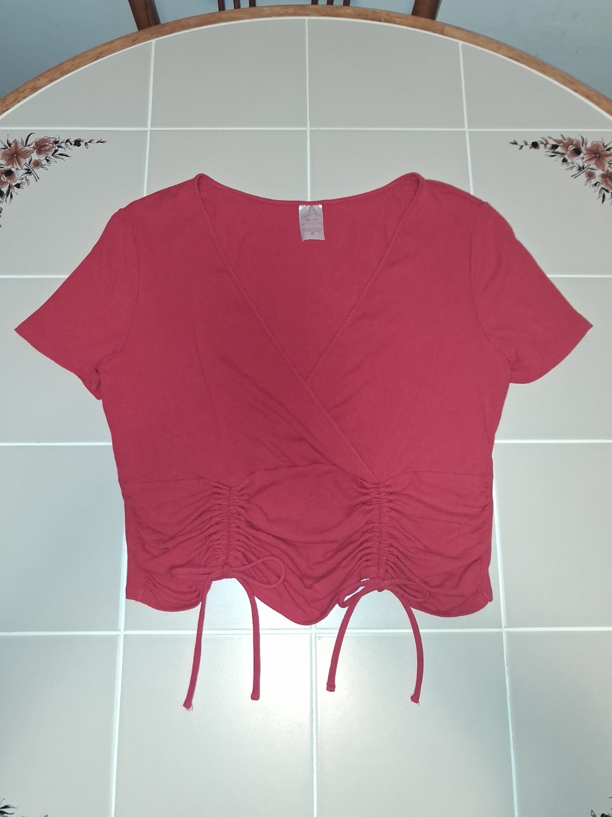 No Boundaries Women’s red orange shirt with adjustable straps size XL 19