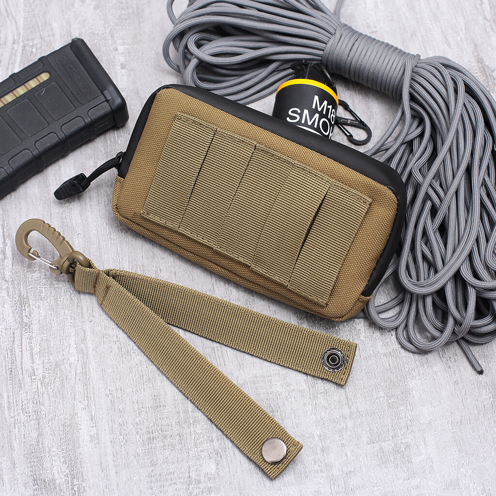 Tactical Card Bag Wallet EDC Molle Pouch Waterproof Key Holder Money Case Pack