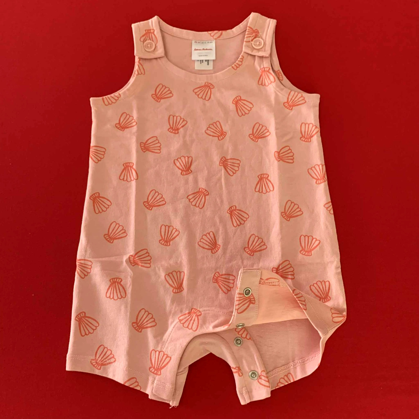 Hanna Andersson Pink Cotton Shortie Romper. Size 12–18 Months, 75 cm