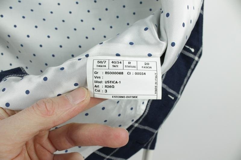 Men Corneliani Vest Navy Lino/Cotton/Silk Blend