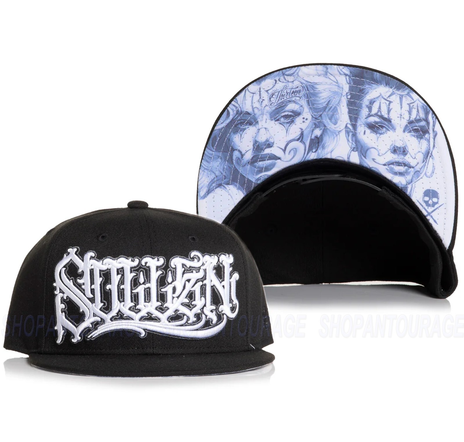 Sullen Art Collective New Premium Skull Tattoo Snapback Flat Hat Cap | 4 Styles