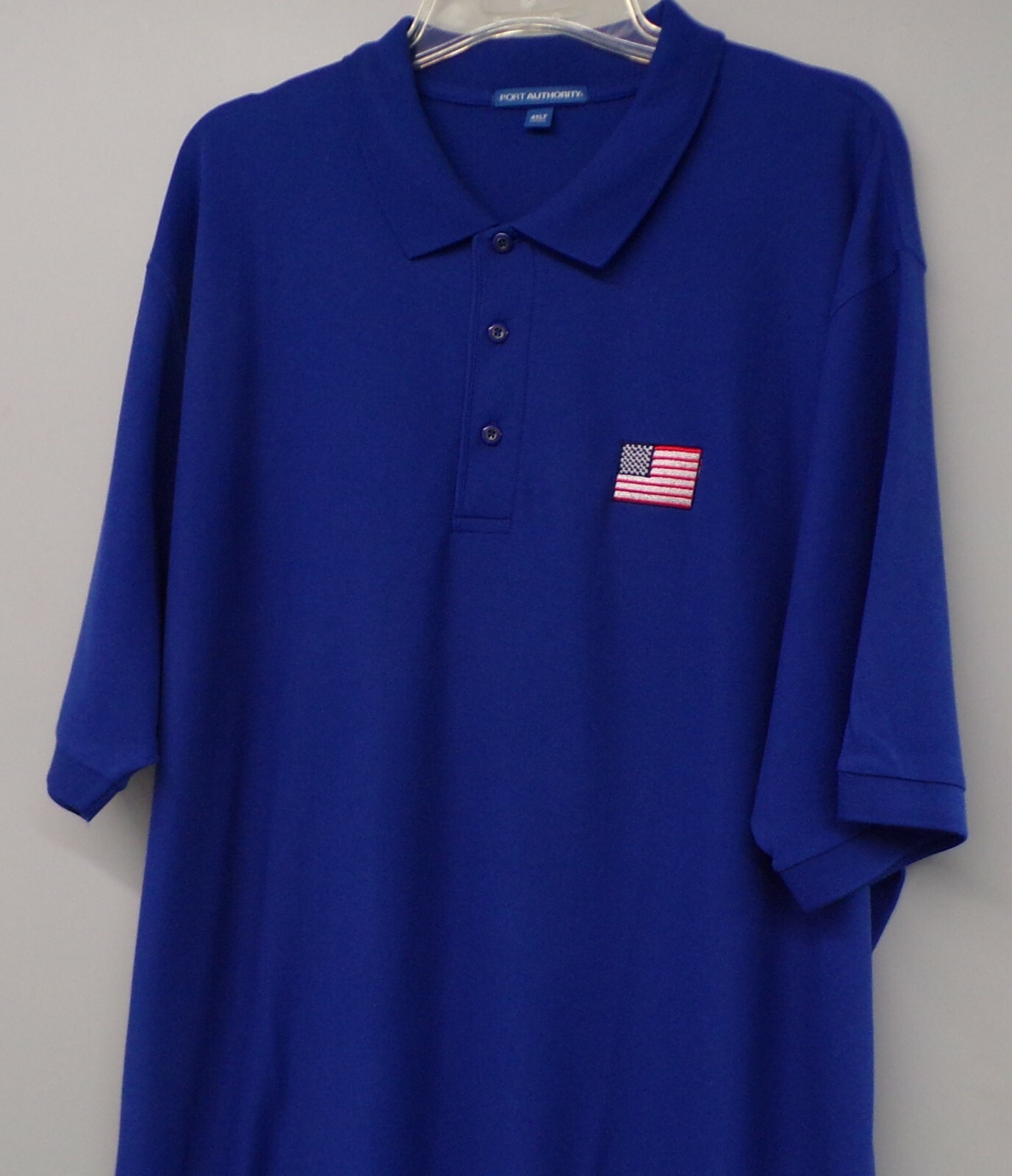 American U.S. Flag Mens Embroidered Polo Shirt XS-6XL, LT-4XLT Patriotic New