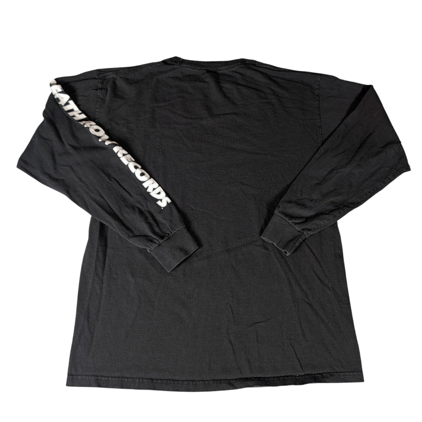 Death Row Records Long Sleeve Graphic T-Shirt Black Hip Hop Rap Tee Mens 5280