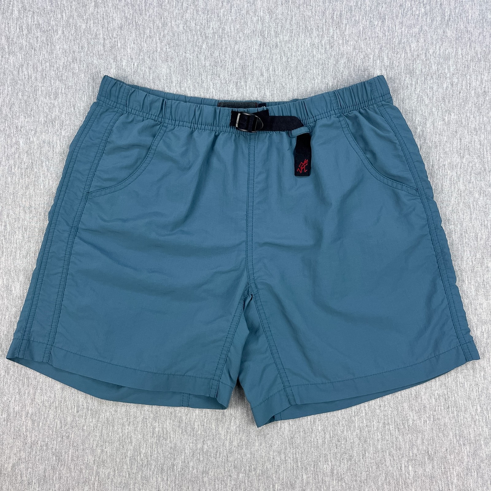 Gramicci Rocket Dry G-Shorts Womens M Blue 100% Nylon 5.5″ Inseam Belted