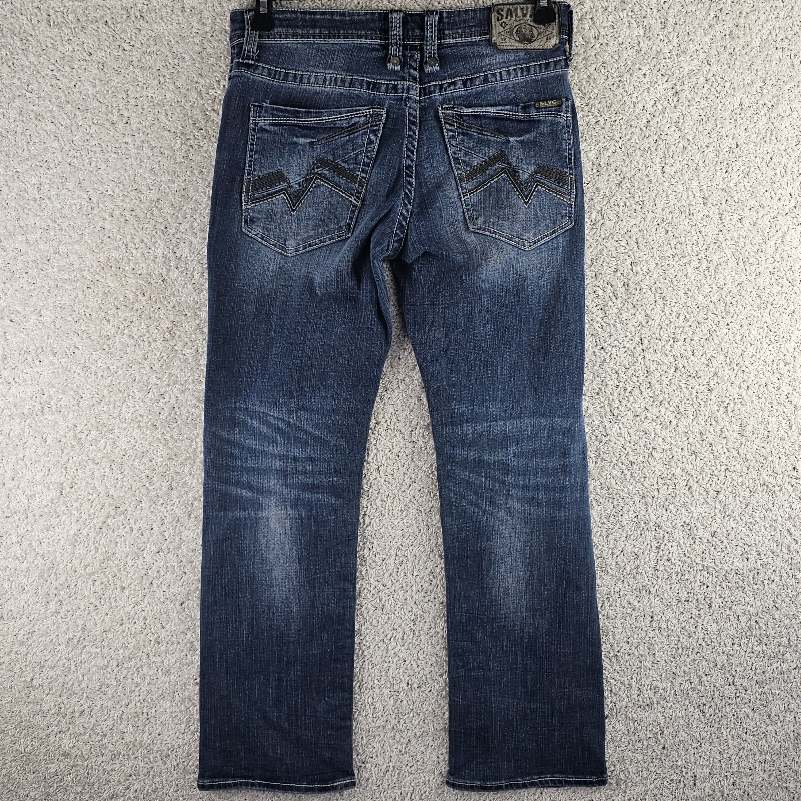 Buckle Salvage Jeans Mayhem Regular Bootcut Fit Dark Wash Denim Mens 29S 31×29