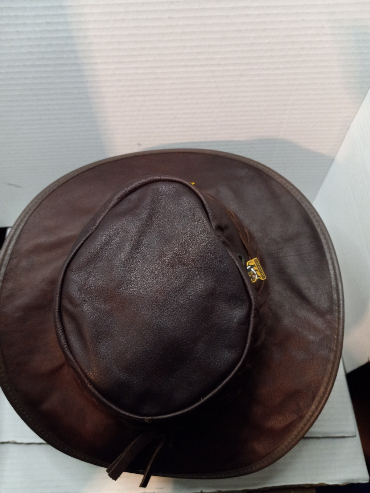 Barmah Aussie Sundowner Kangaroo Leather Waterproof Brown 12 1/2 in x 12 In Hat