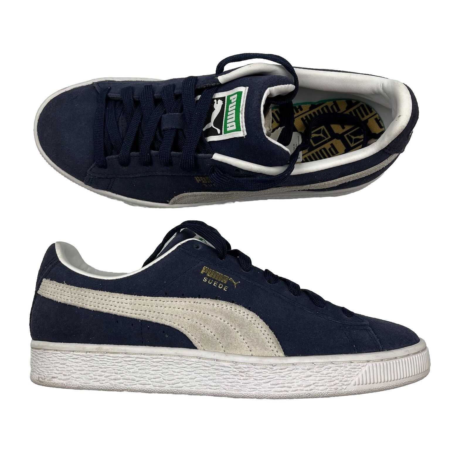 Puma Suede Shoes Sneakers Dark Blue Unisex Size 7 US 6 UK 39 EUR Great Condition