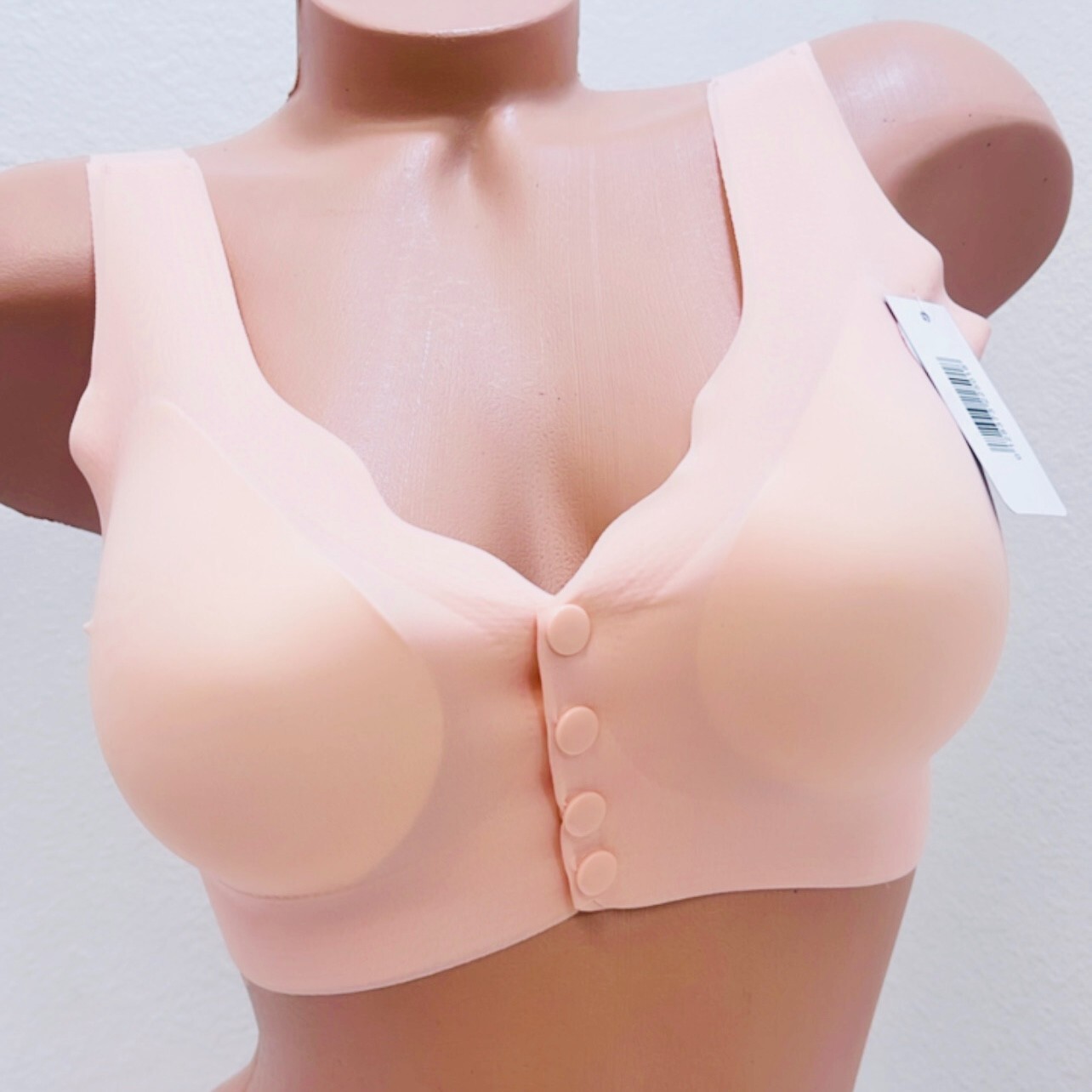 Lot 3pc Daisy Bras No Show Laser Cut Women Comfy Bra Front Close Button Seamless