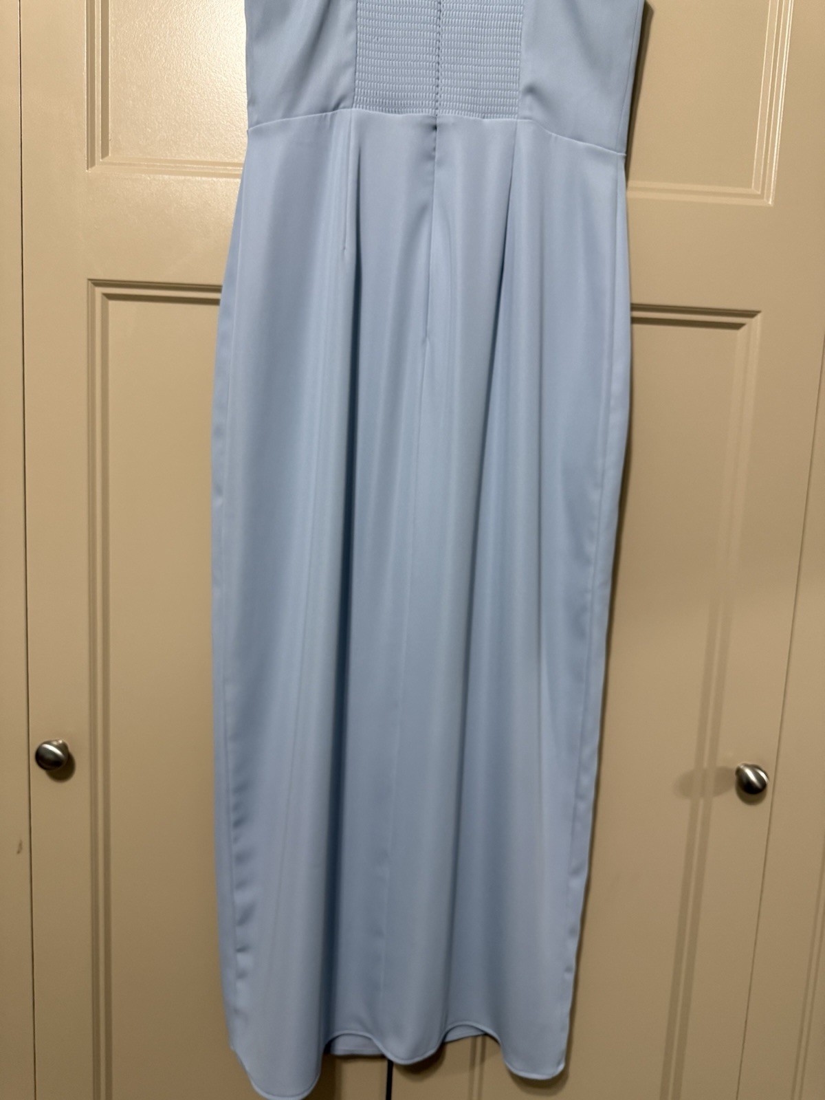 Babaton ’90s Slit Satin Midi Dress from Aritzia in Dew Blue Size 6