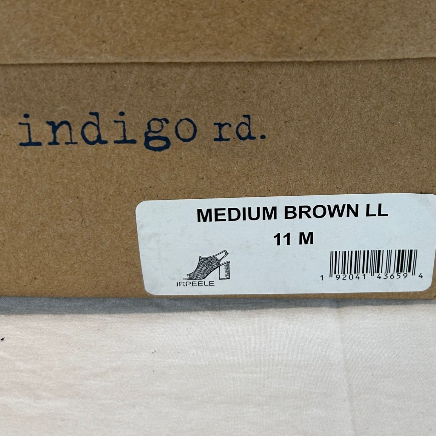 Indigo Rd Irpeele Womens Medium Brown Woven Open Toe Block Heel Sandals 11 New