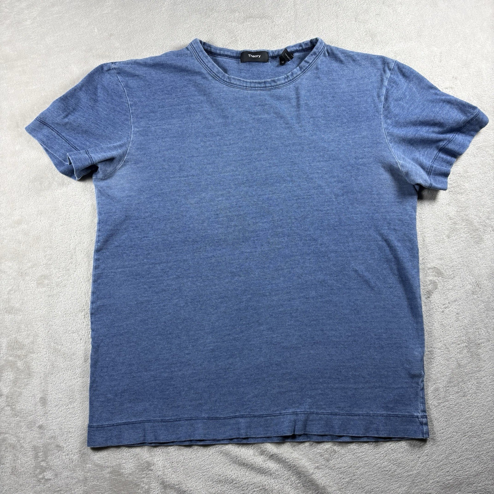 Theory Crew Neck T Shirt Women’s M Blue Short Sleeve Slim Casual Neutral #6A