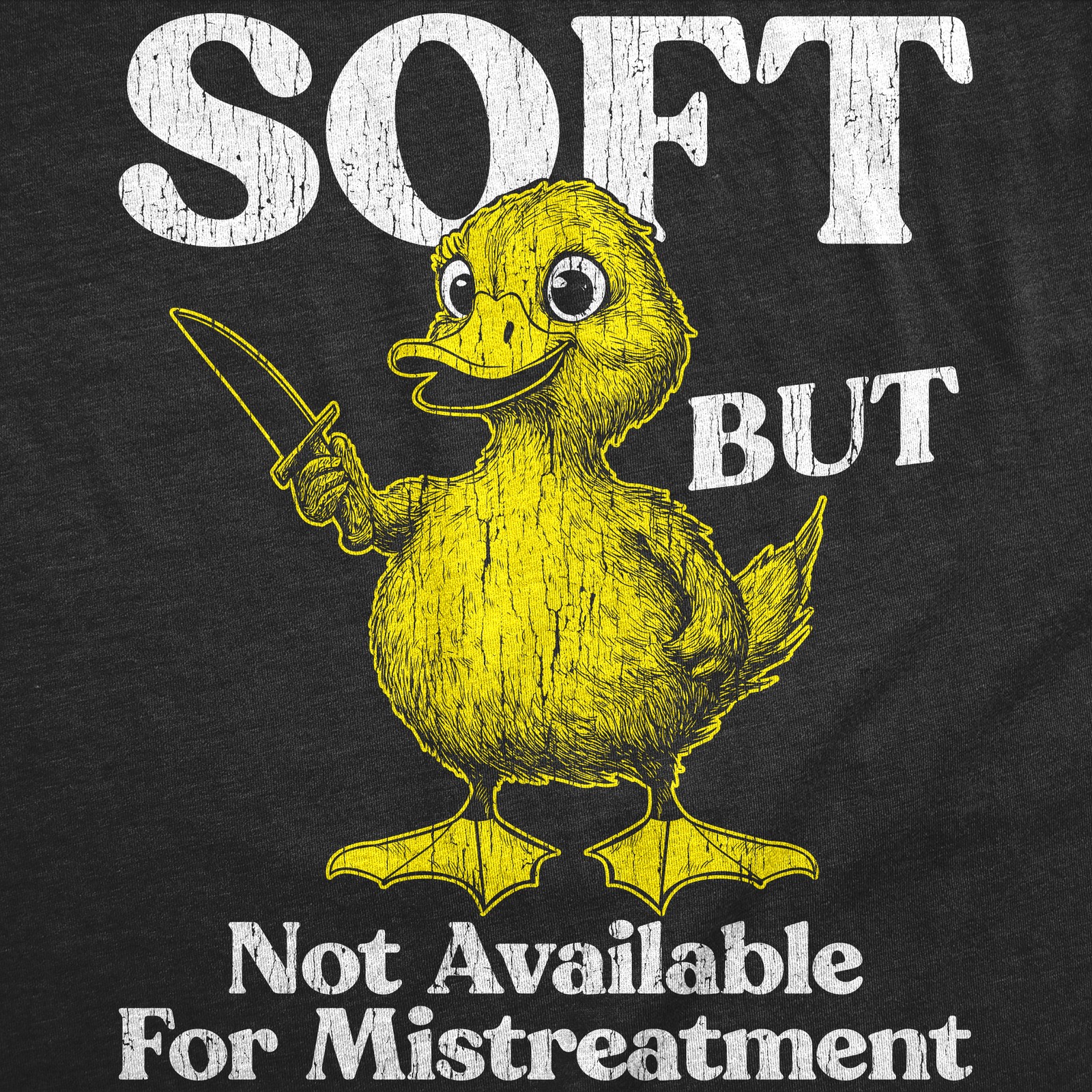 Womens Funny T Shirts Soft But Not Available for Mistreatment Sarcastic Duck