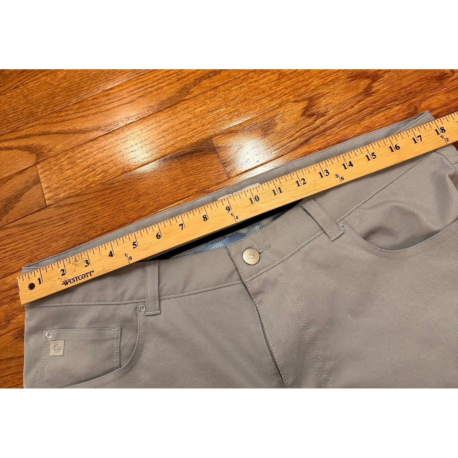 Peter Millar eb66 Performance Five Pocket Pants Fits Mens 36×28 Gale Gray Golf