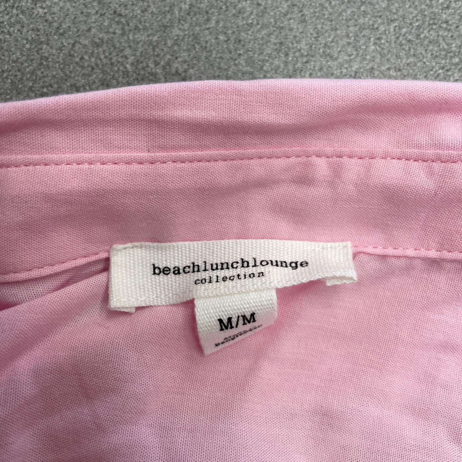 Beachlunchlounge Women’s M Pink Scalloped Hem Eyelet Blouse Short Sleeve M1051