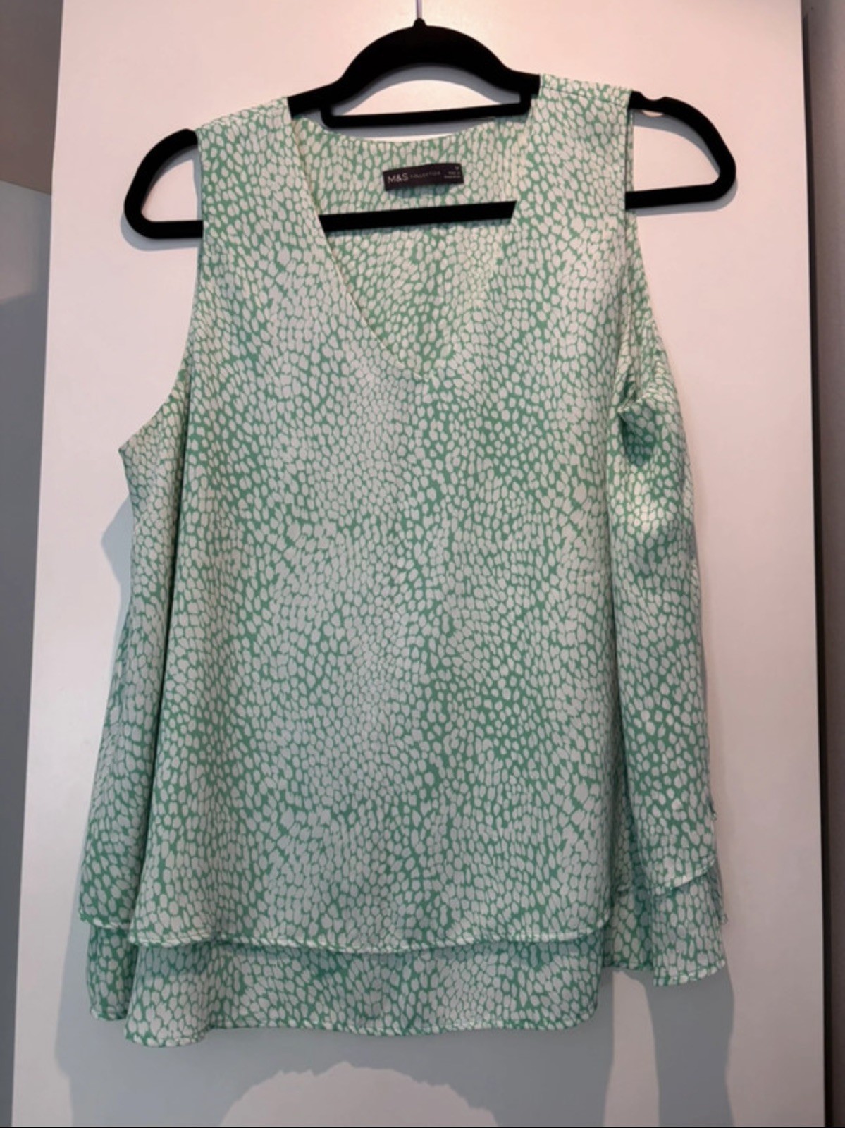 M&S Collection V Neck Vest Camisole Top UK 14 Preowned Great Condition