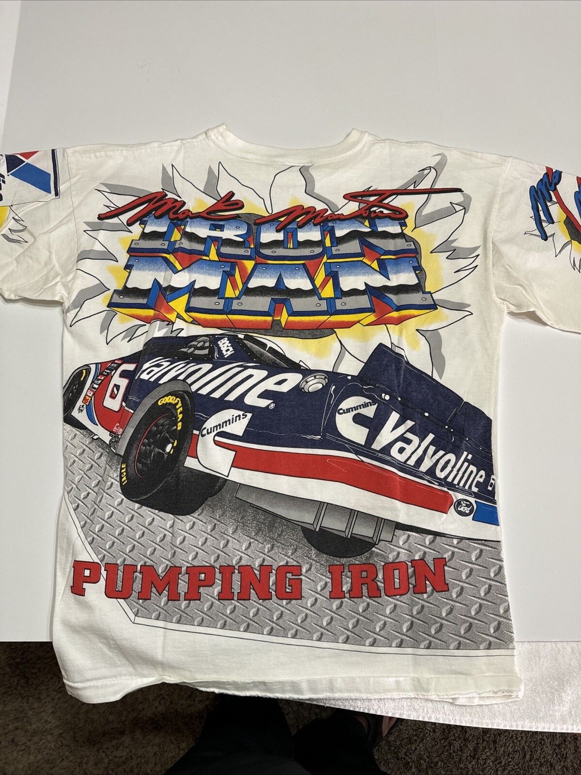 Vintage 90’s Sports Design Mark Martin Iron Man American Muscle 11 Size Large
