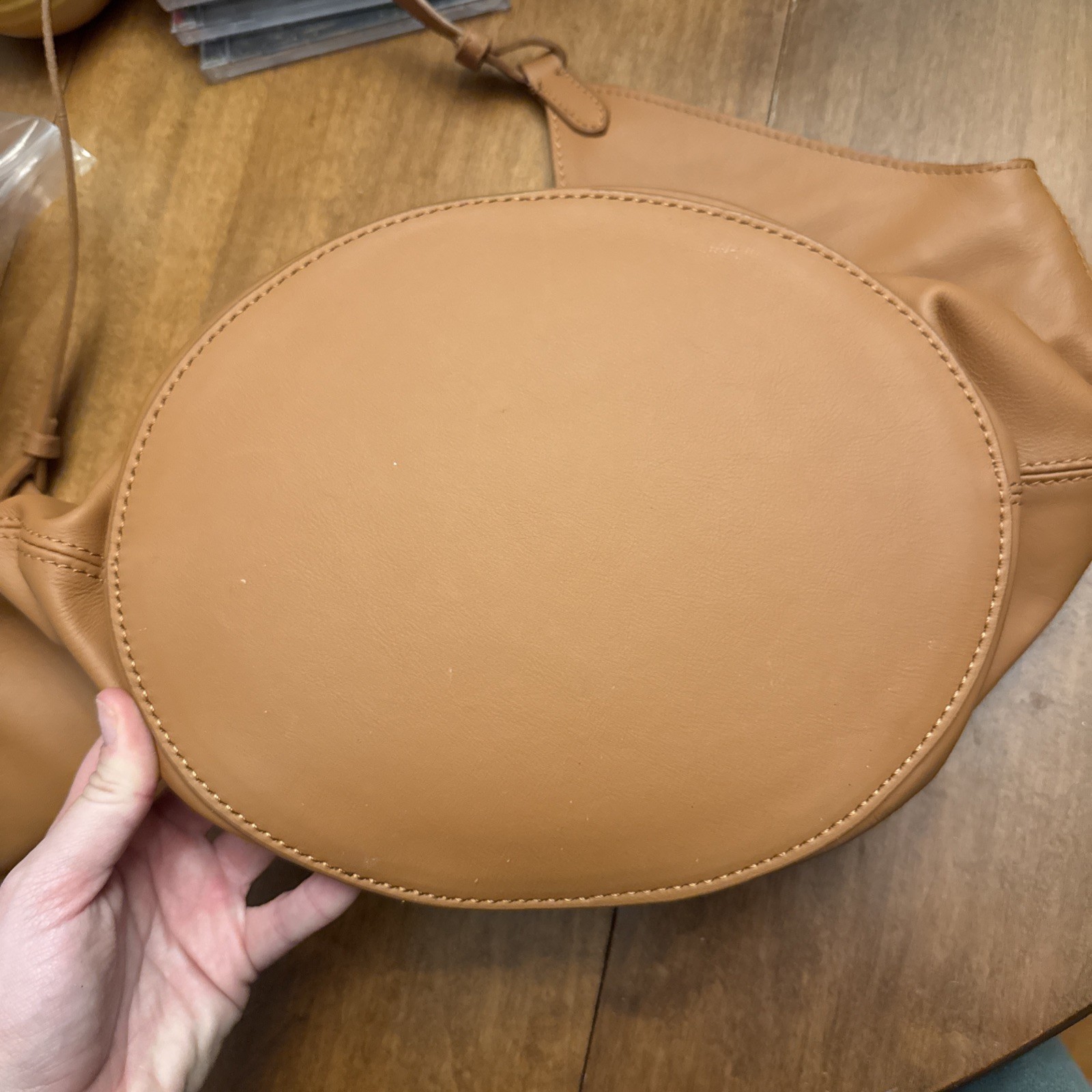 Italian Genuine Leather Shoulder Bag with Small Inner Bag Included Made In Italy