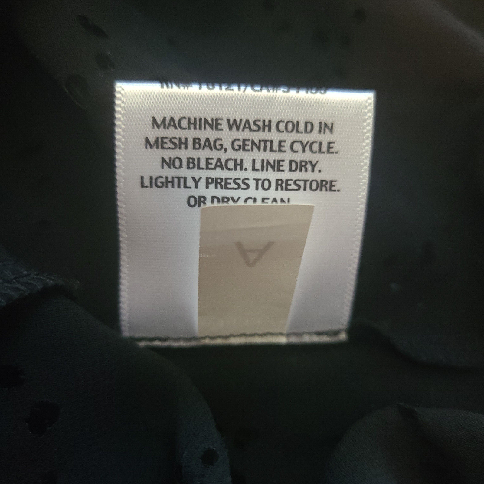 Eileen Fisher sheer see thru top 100% recycled polyester black PM