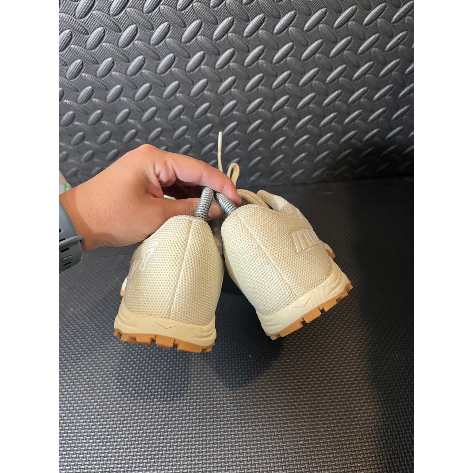 Inov-8 F-Lite 245 Training Shoes Men 8 Women 9.5 Ivory Knit Gum Sole