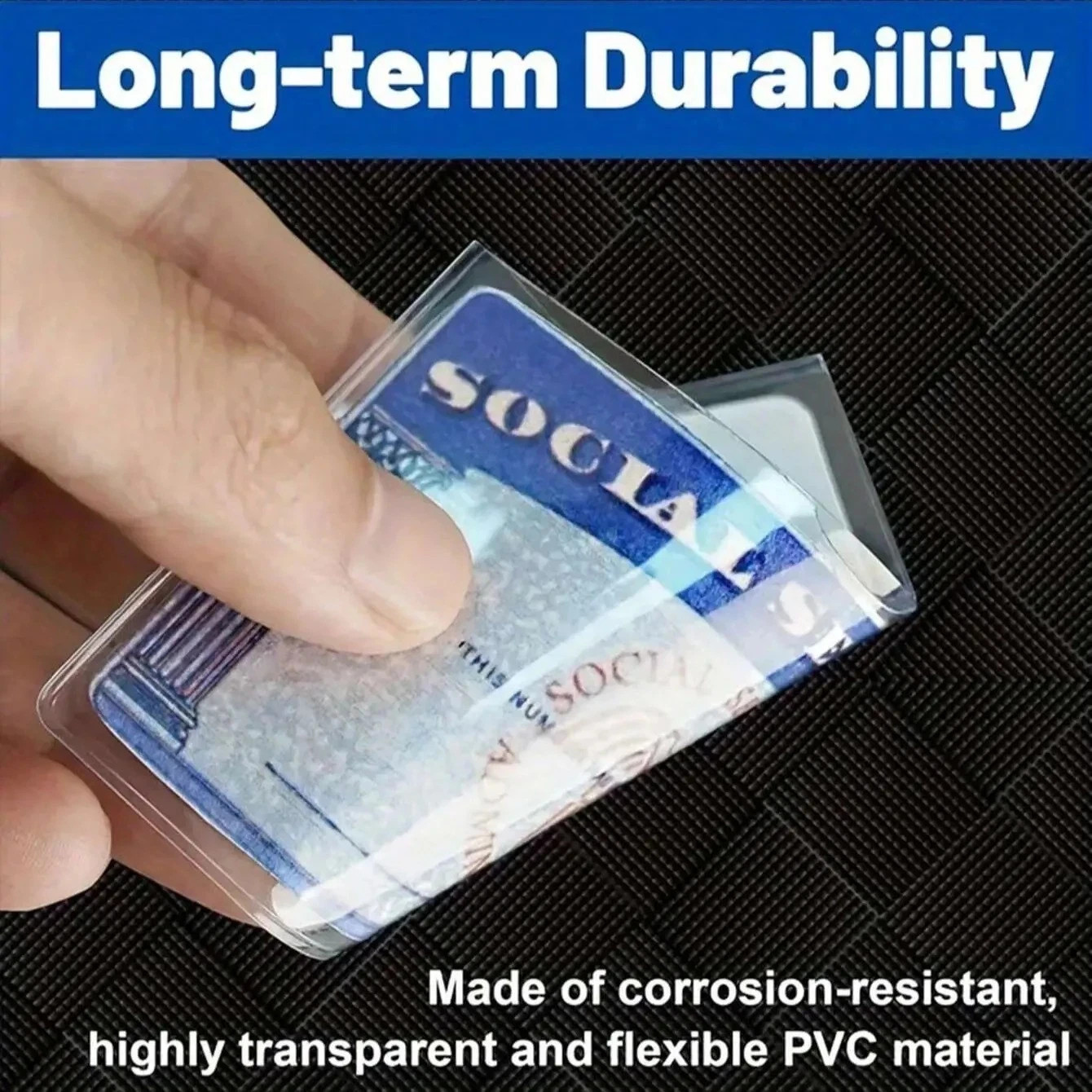 5-Pack Medicare Holder Protector Sleeves Clear PVC For Credit Card Business Card