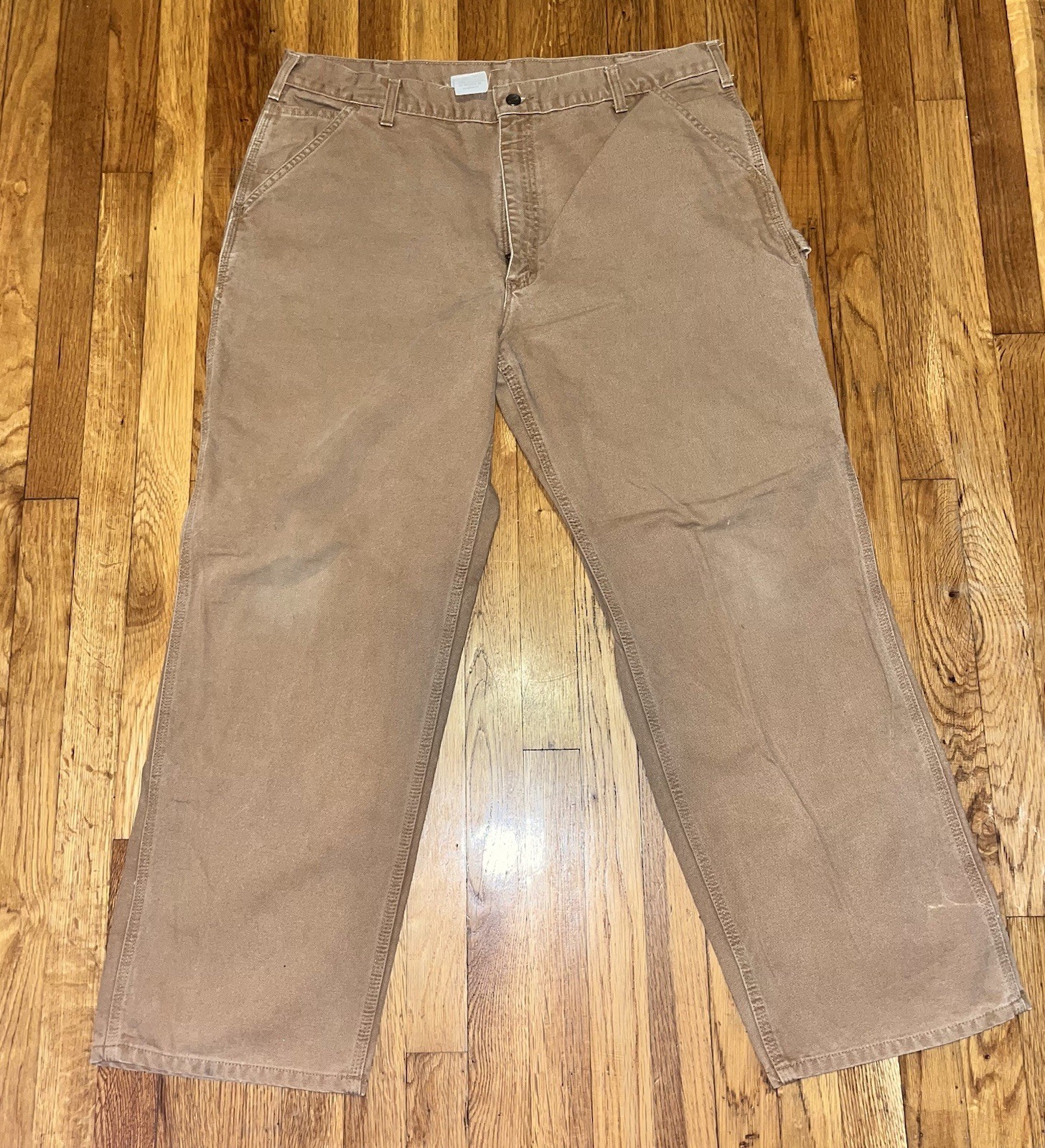 Carhartt Men’s Tan Dungarees Fit Work Pants Size 40 X 32