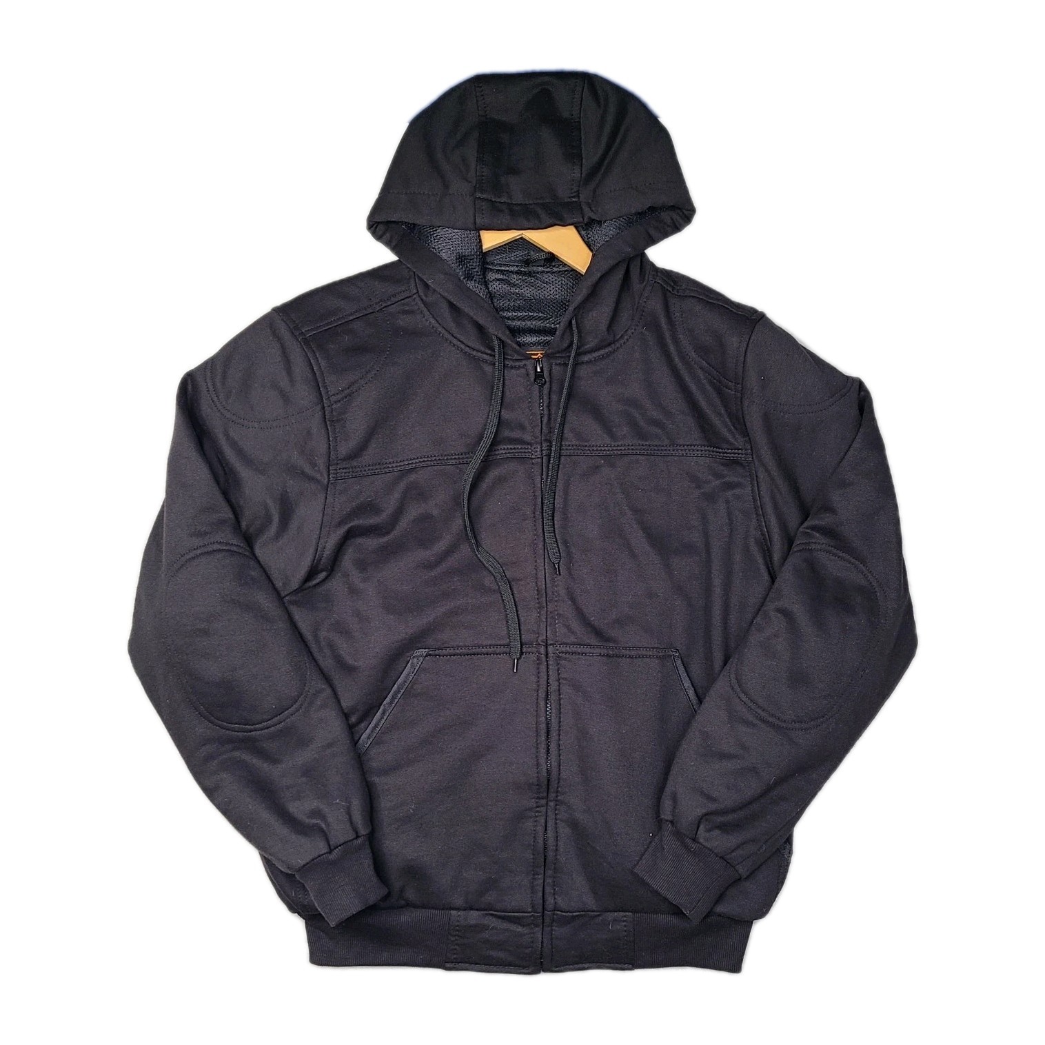 Milwaukee Leather Padded Hoodie Mens S Black Full Zip Dupont Kevlar Re-Inforced