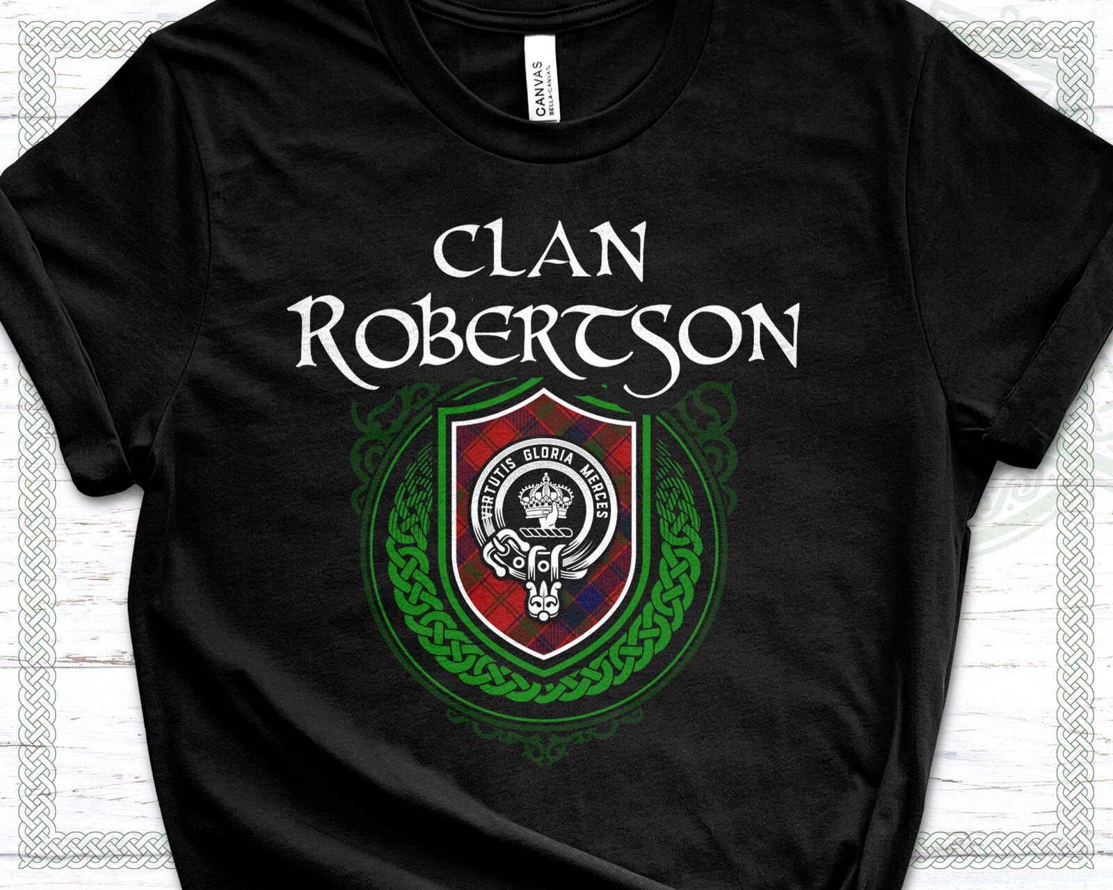 Scottish Clan Robertson Surname Scotland Tartan and Clan Badge