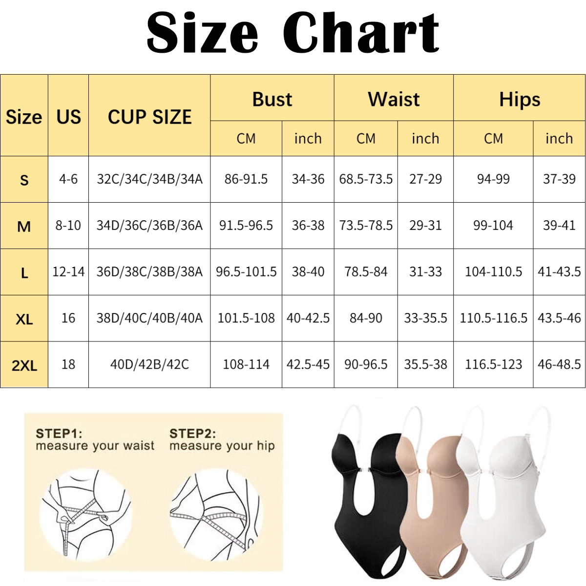 Fajas Colombianas Backless Invisible Body Shaper U Plunge Bra Bodysuit Underwear