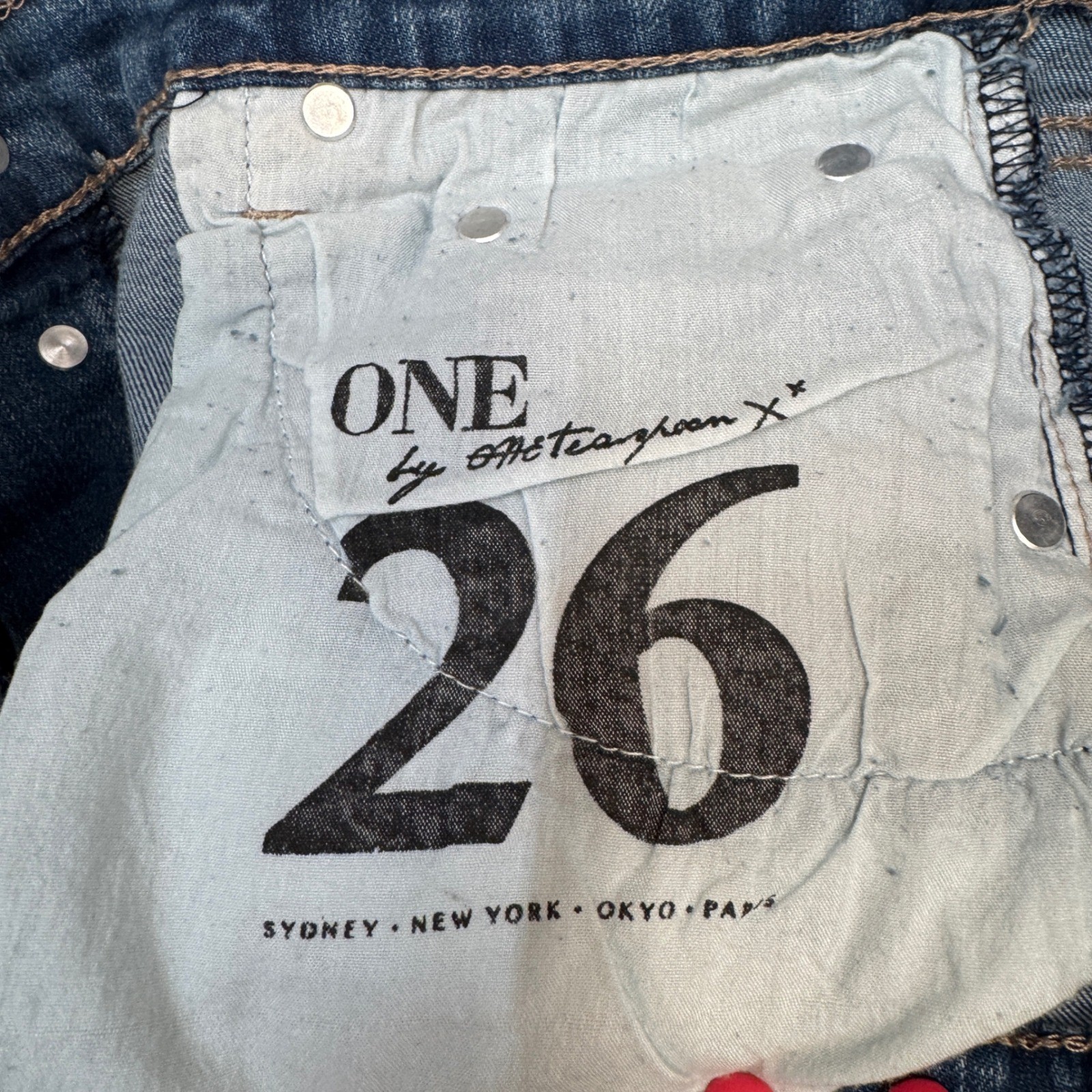 One Teaspoon Womens Denim Shorts 26 Blue Button Fly Frayed Lovers Boho Stretch