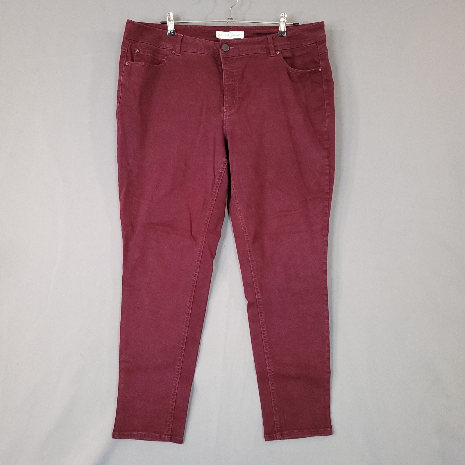 Cato Est. 1946 Denim Women’s Classic Maroon 18W Cotton Blend Pants