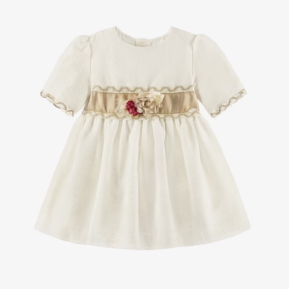 Brand Miranda Girl Dress. Size 5. Ivory Color. Include Headband