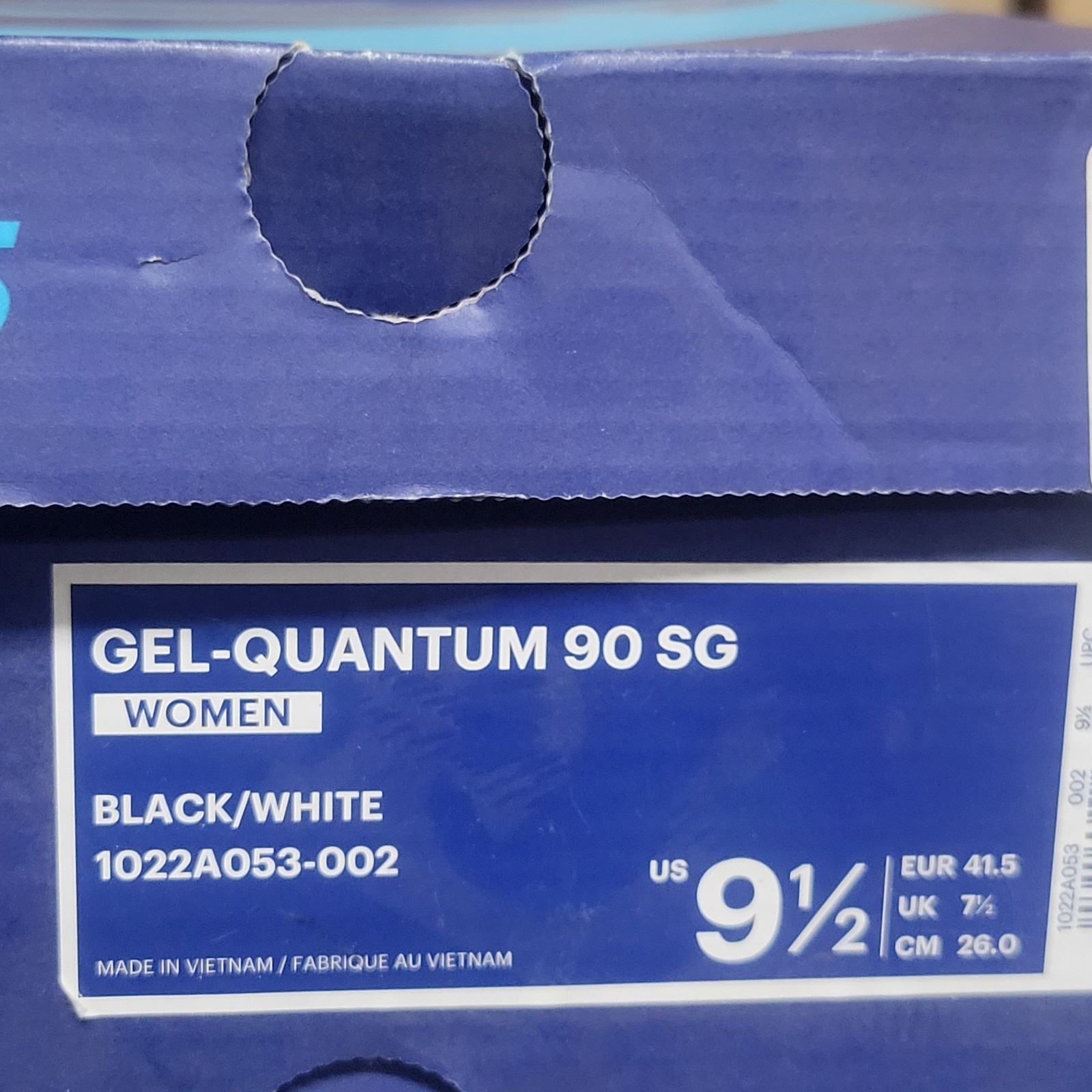 Asics Gel-Quantum 90 SG Black/White Womens Size 9.5M