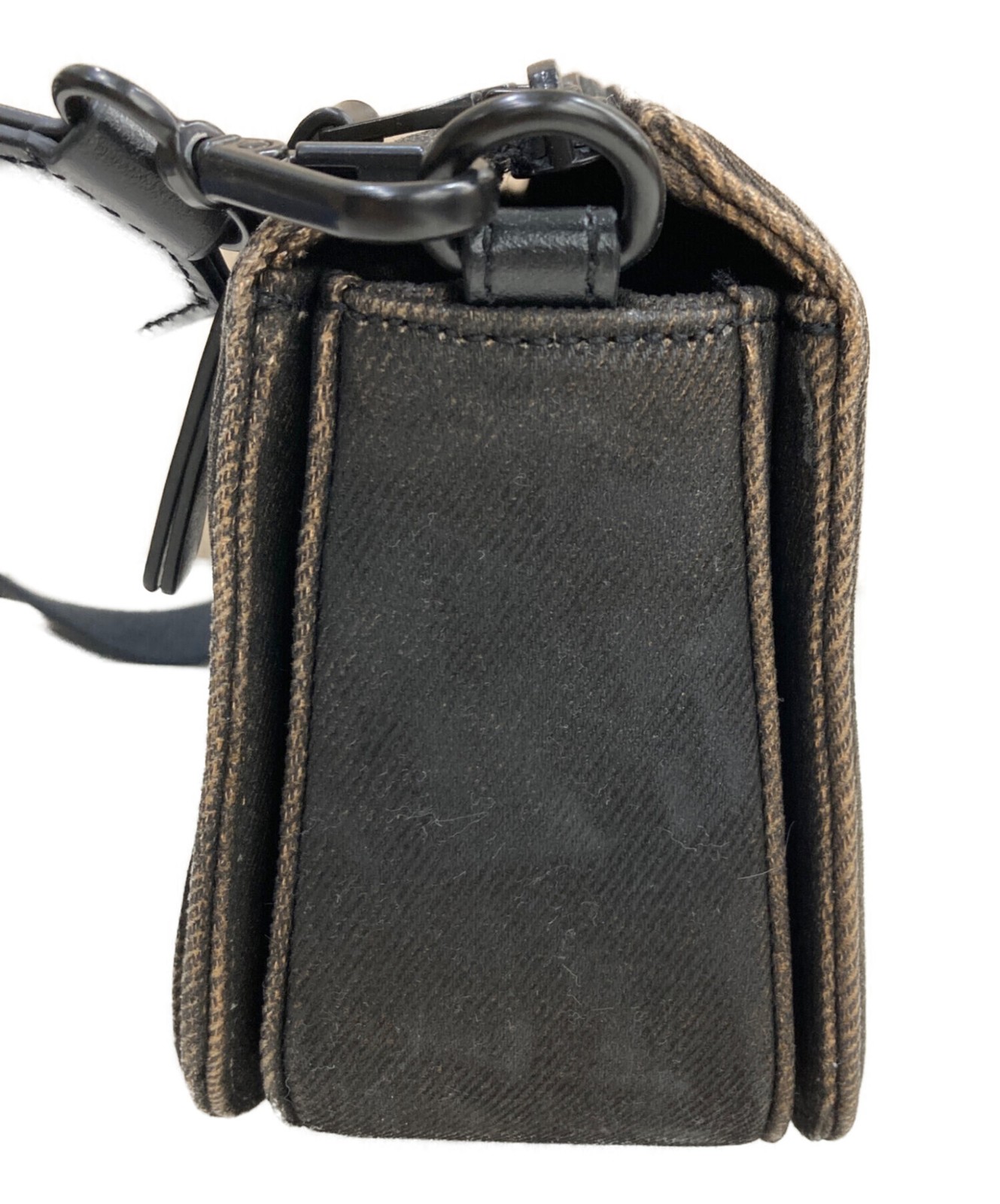 DIESEL 1DR Camera Bag Black Crossbody Shoulder Bag Men Auth