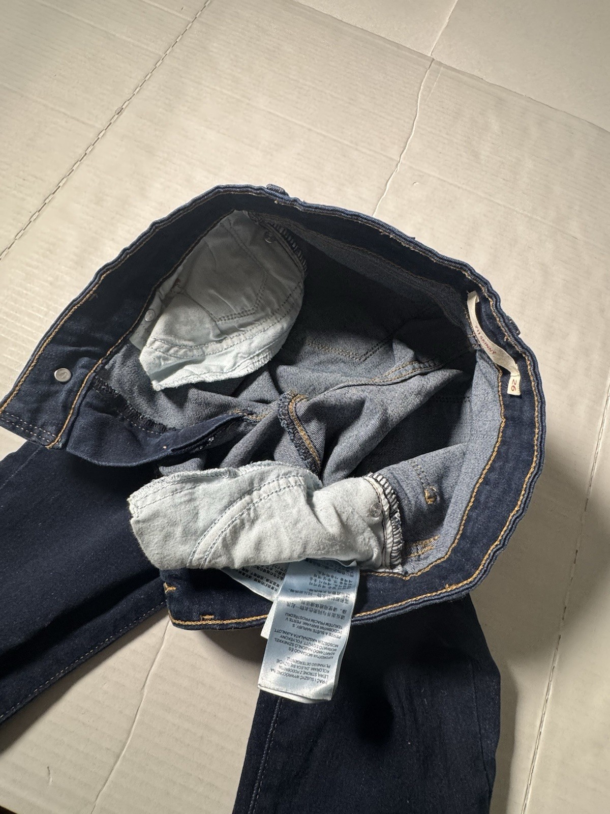 Pre Owned Excellent Levis 711 Skinny Denim Jeans Blue Women Size 26