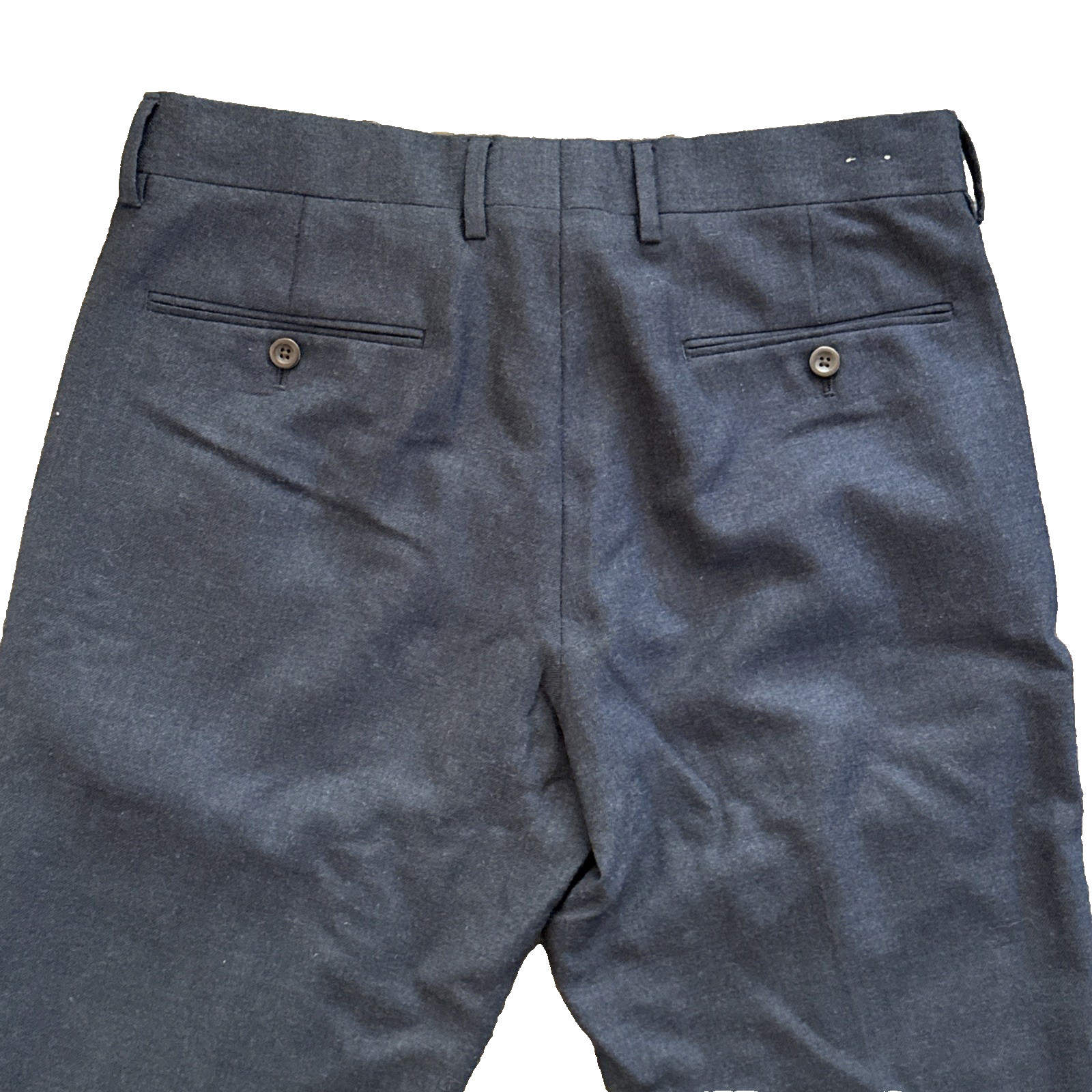 J.Crew Bowery Dress Pants Men 32×32 Blue 100% Wool Slim Flat Front Trousers