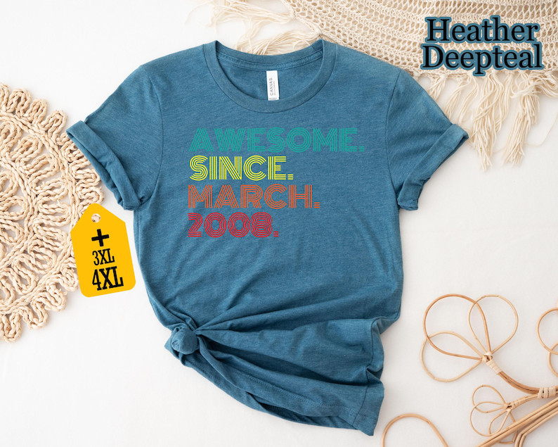 Awesome Since Custom Month Year Comfort Tee Birthday Gift Shirt Top