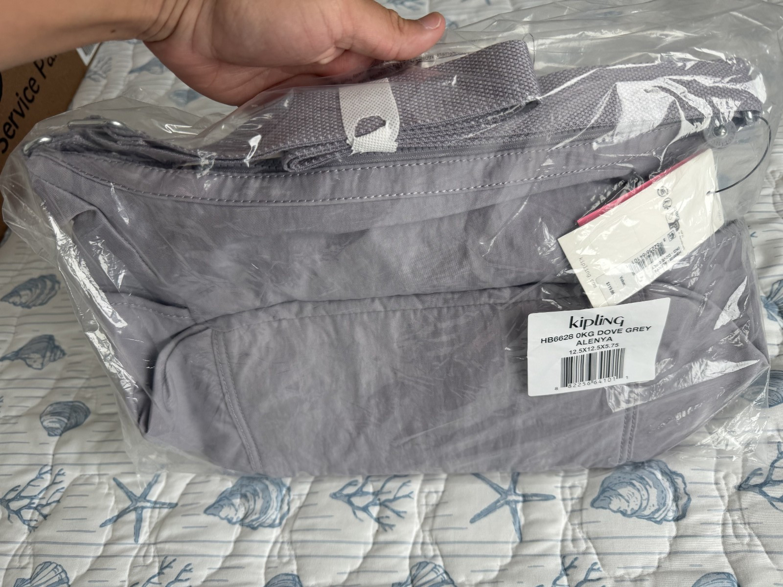 Kipling Alenya Crossbody Bag – DOVE GRAY – Nylon Everyday Travel Purse BRAND NEW