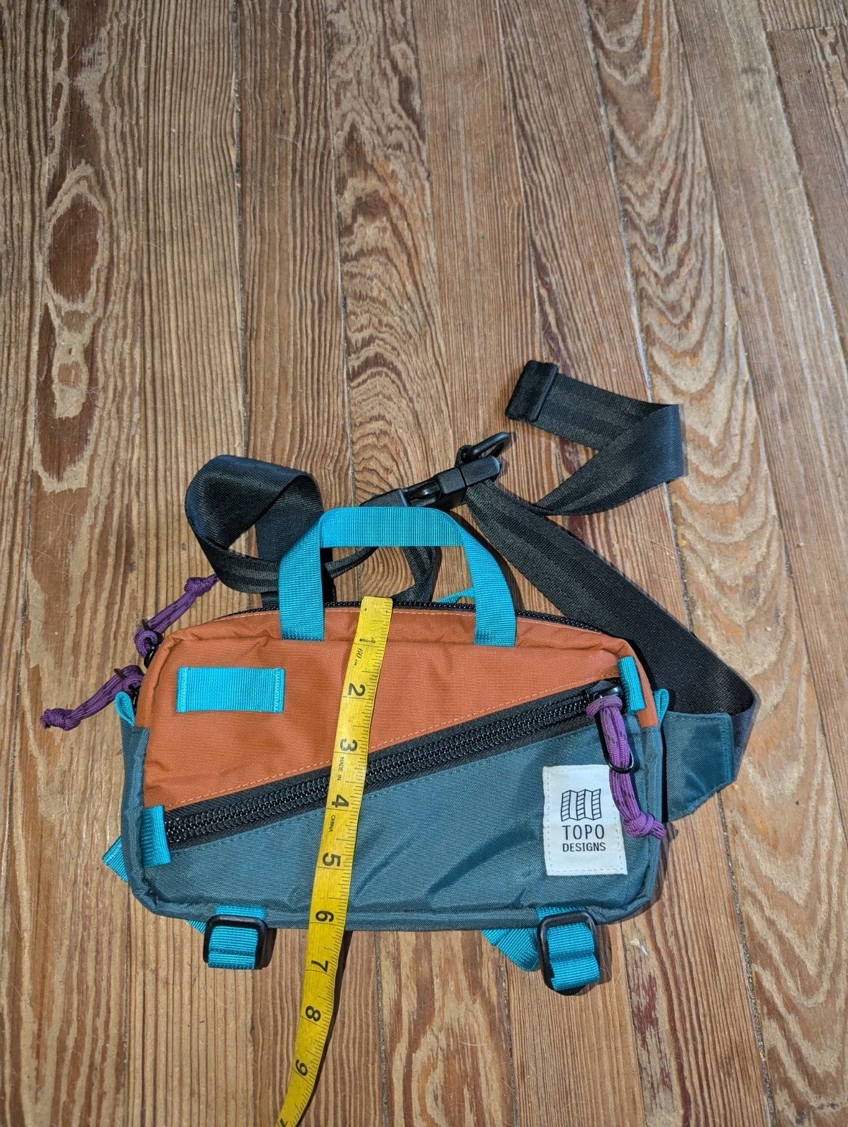 Topo Designs Mini Quick Pack Botanic Green Clay 1.7L Shoulder Sling Waist Fanny