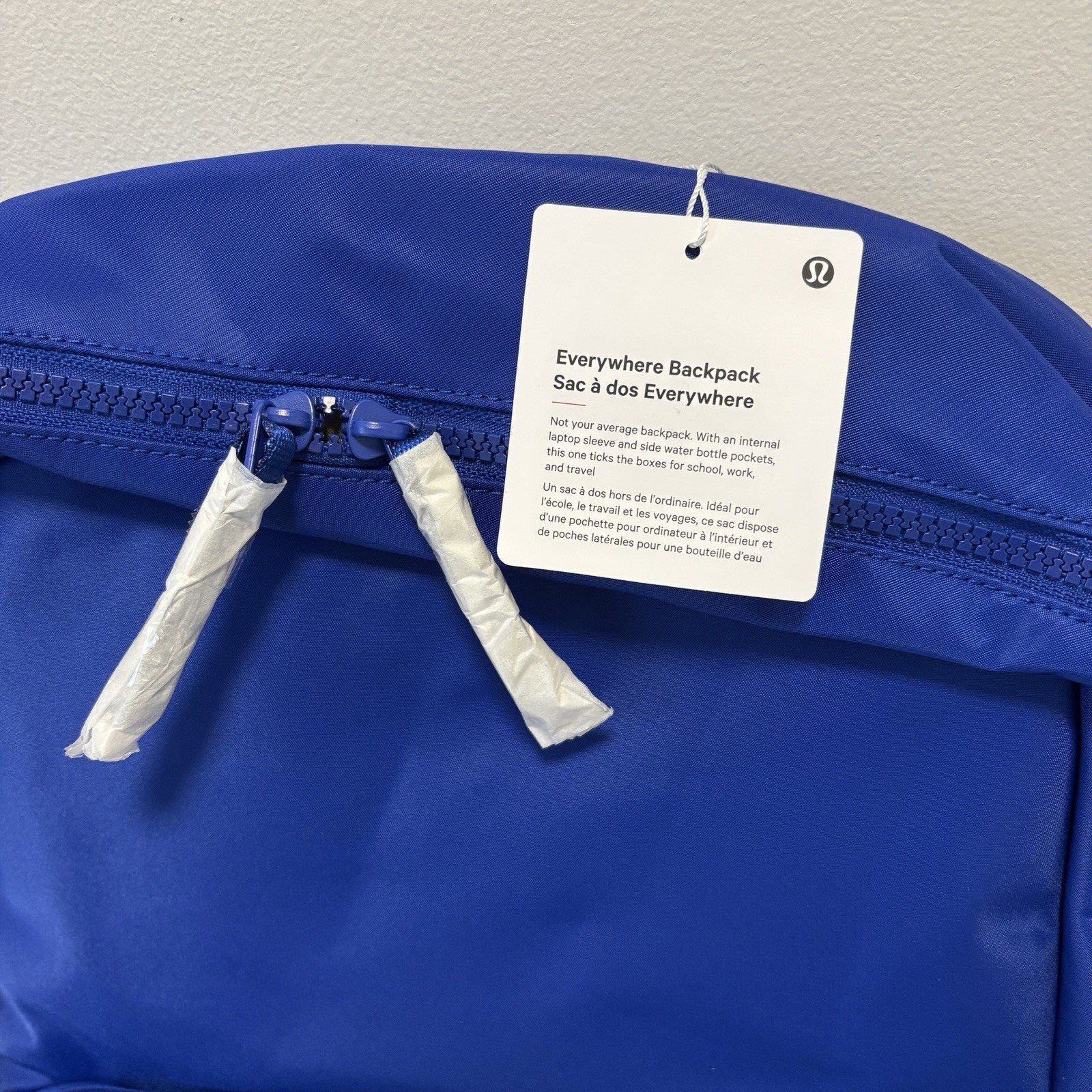 Lululemon Blue Everywhere Backpack 22L Tech Canvas Nylon Padded NEW