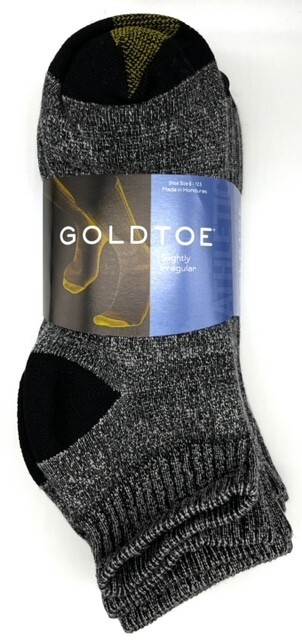 GoldToe 6 Pack Men’s Athletic Quarter Socks Cushion Cotton shoe size 6-12.5