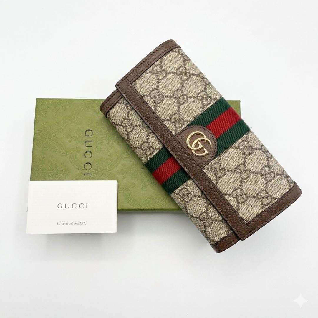 Brand new unused GUCCI Ophidia continental wallet long wallet Gift Present 0611b