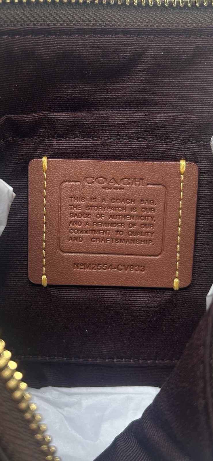 Coach Signature Teri Shoulder Bag Brown Black Leather NWT CV933