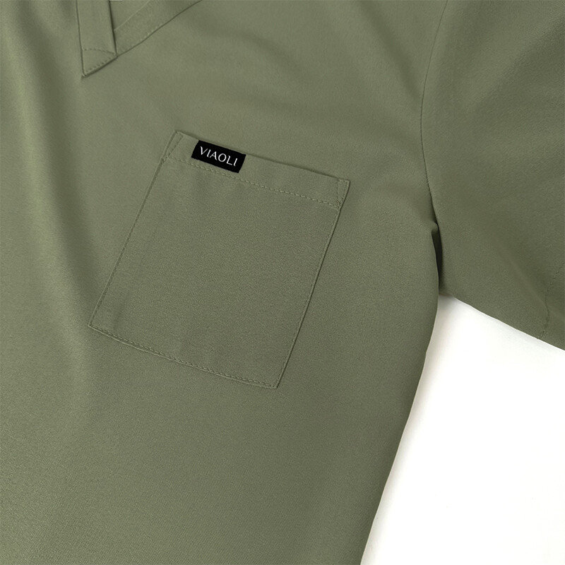 Unisex Stretch Jogger Nurse Uniform Scrub Sets Women Men V-Neck Top Elastic Pant