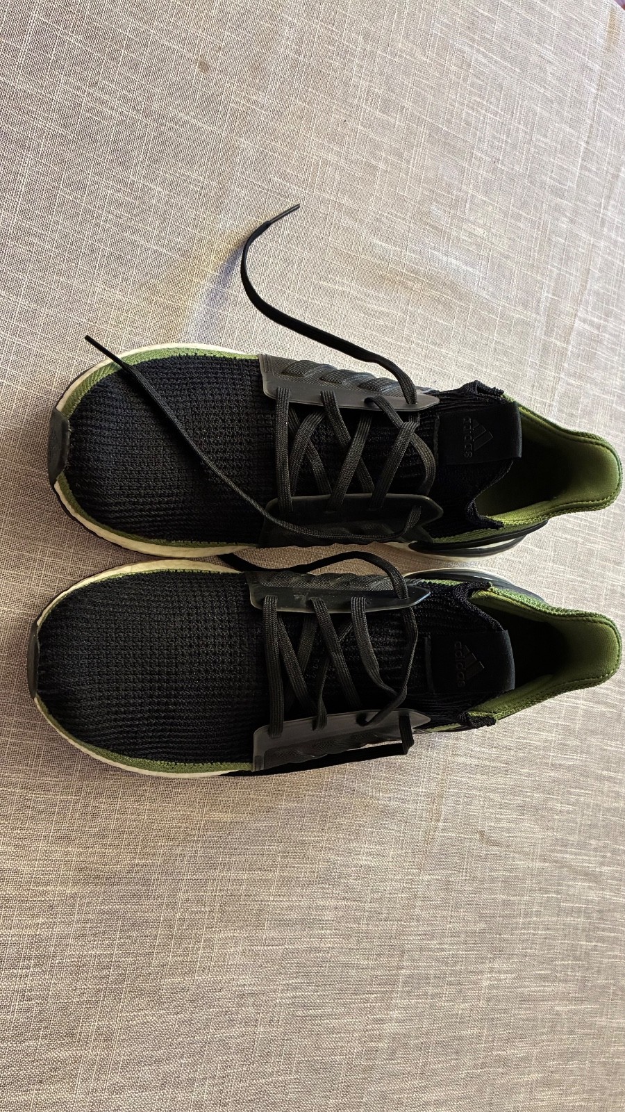 Size 12 – Men’s adidas UltraBoost 19 Black Tech Olive Green (Used – Good)