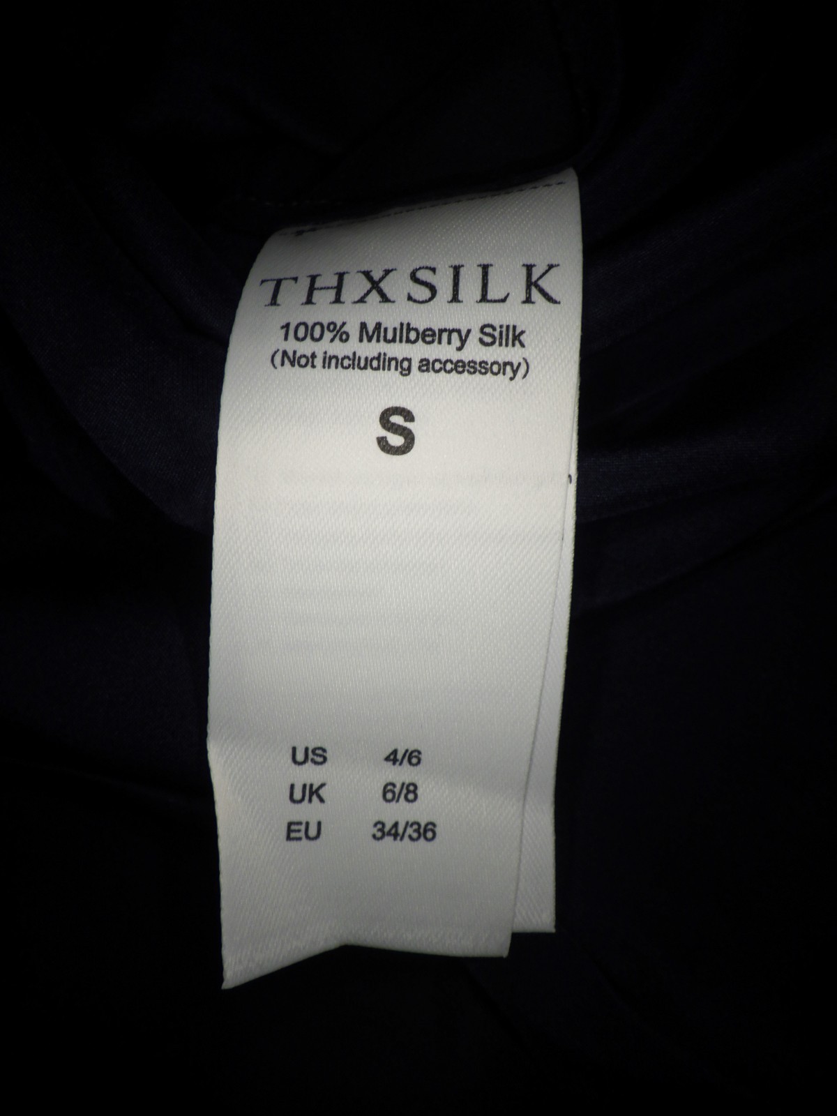 THXSILK 19mm Mulberry Silk Long Nightgowns Sleepwear Slip Dress, Small Navy Blue